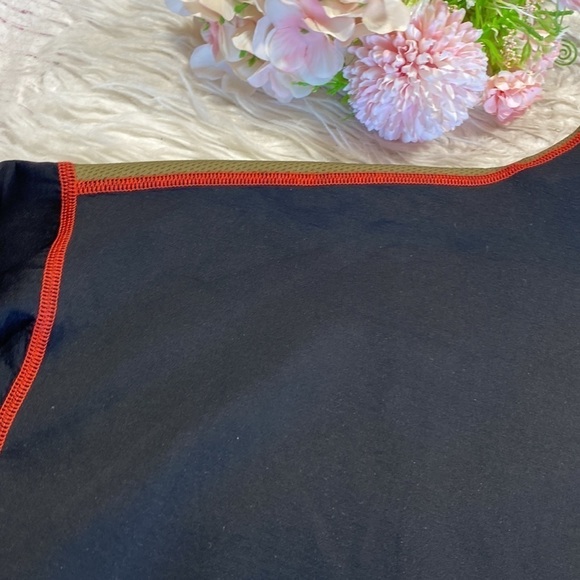 DYI Define Your Inspiration Long Sleeve Mesh Contrast Mock Neck Top sz S - Picture 4 of 11